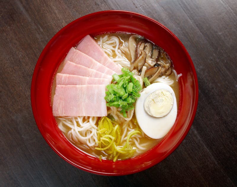 Japanese ham noodles stock image. Image of noodles, health 53909329