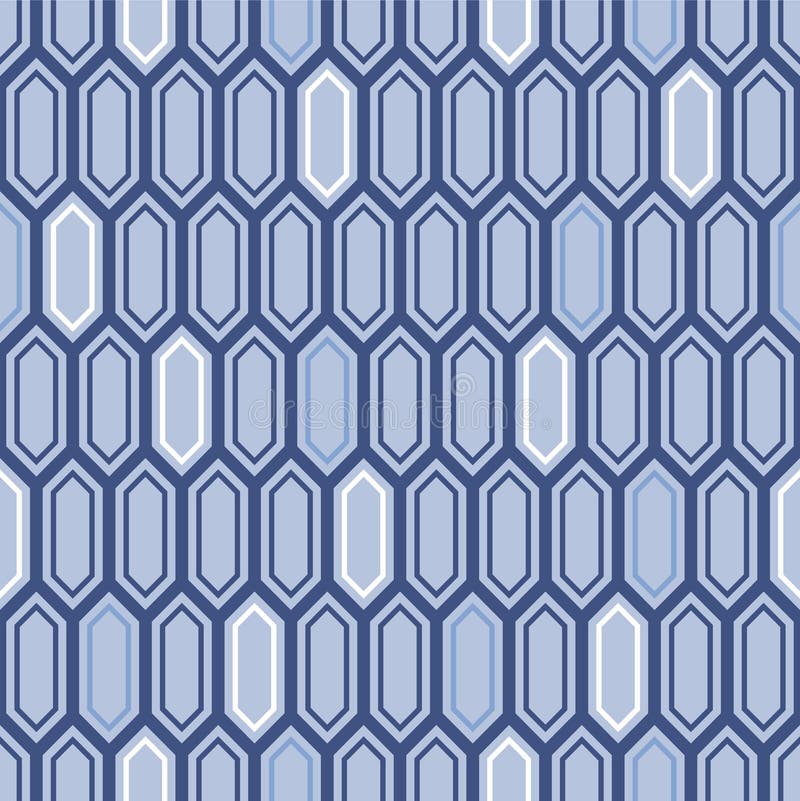 Japanese Honeycomb Vector Seamless Pattern stock illustration