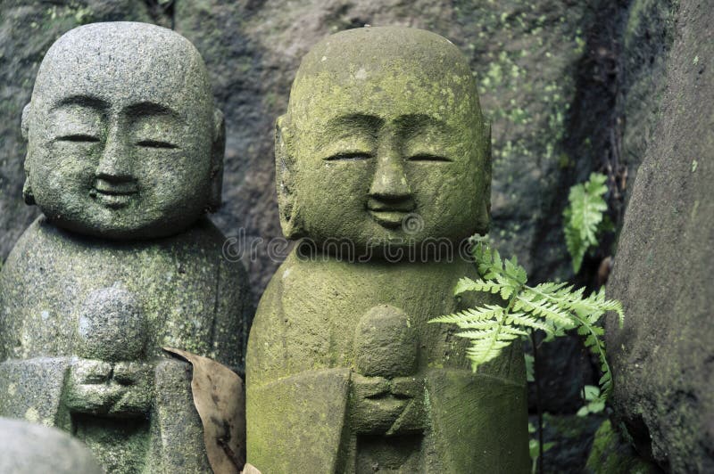 Japanese jizo sculptures stock photo. Image of jizo, ceremony 12125078