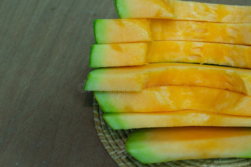 Japanese Melon Slide Fruit Background Stock Image Image of wallpaper