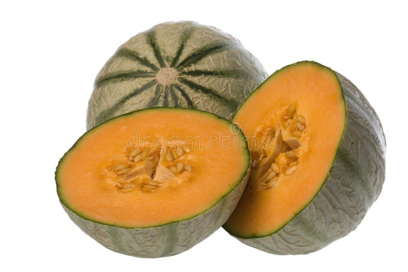 Japanese Melons Isolated stock image. Image of nutrition 6789903