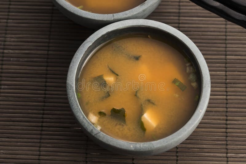 Japanese miso soup stock photo. Image of bean, kombu 73731838