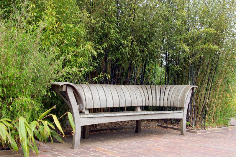 Japanese Oak Bench stock photography