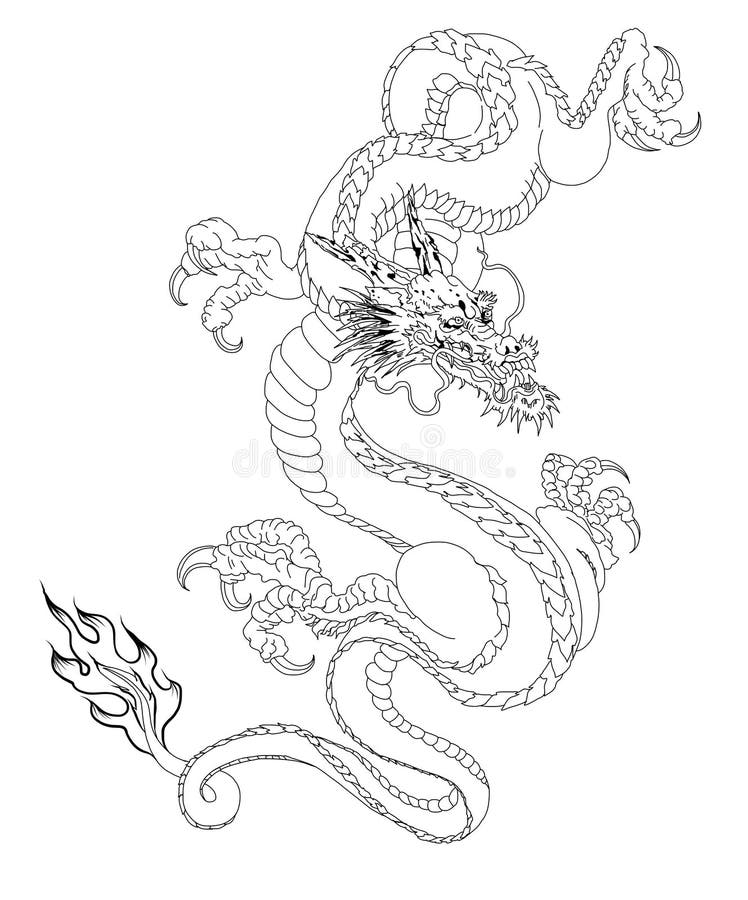 Japanese Old Dragon Tattoo for Arm. Stock Vector - Illustration of beautiful, flower: 100883109 Japanese Old Dragon Tattoo For Arm. Stock Vector - Illustration Of Beautiful, Flower: 100883109