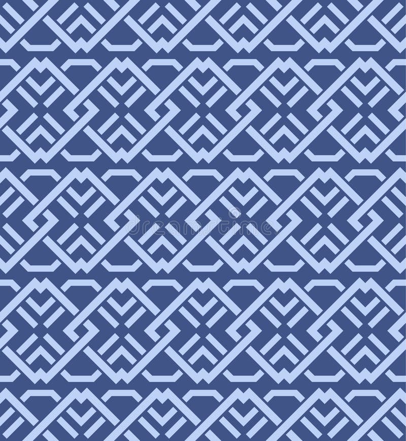 Japanese Overlapping Square Vector Seamless Pattern stock illustration