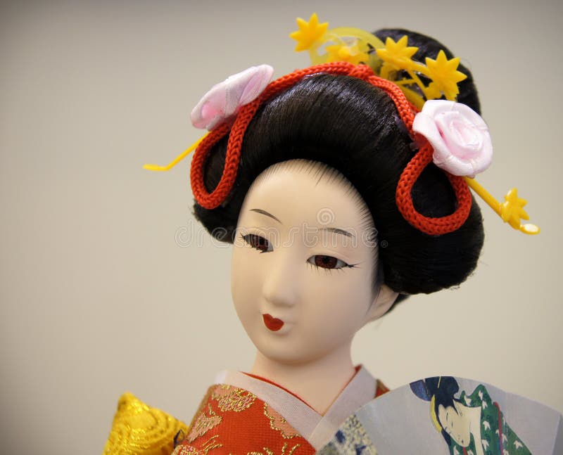 Japanese porcelain doll stock image. Image of asian - 105193681