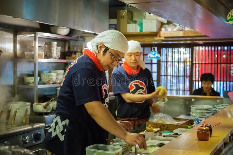 Youngest Female Ramen Chef In Osaka Japanese Ramen Chef in Himeji, Japan Editorial Stock Image - Image of