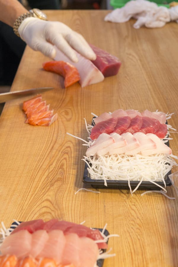 Japanese raw fish, sasimi stock photo. Image of lunch