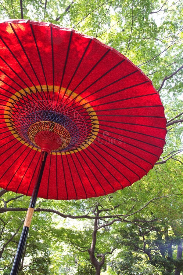 Japanese red umbrella stock image. Image of detail, culture 33743235
