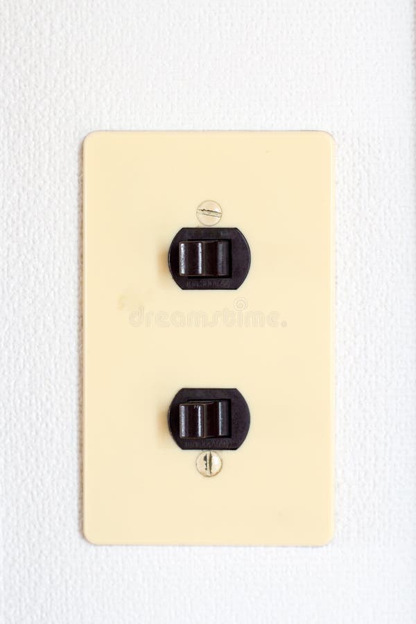 Japanese Retro Electrical Switch on the Wall Stock Image Image of
