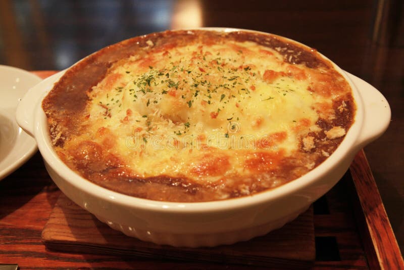 Japanese Rice Bake with Curry Stock Image Image of mushroom, melt