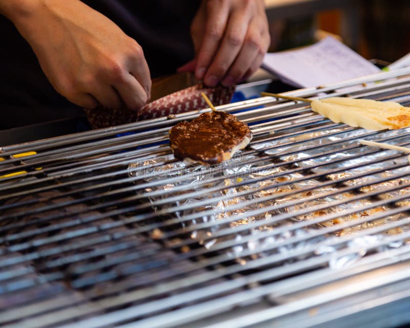 Japanese Rice Ball on Stick Dessert Stock Photo Image of cuisine