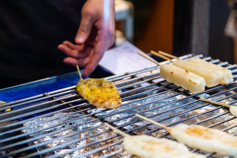 Japanese Rice Ball on Stick Dessert Stock Photo Image of stove, balls