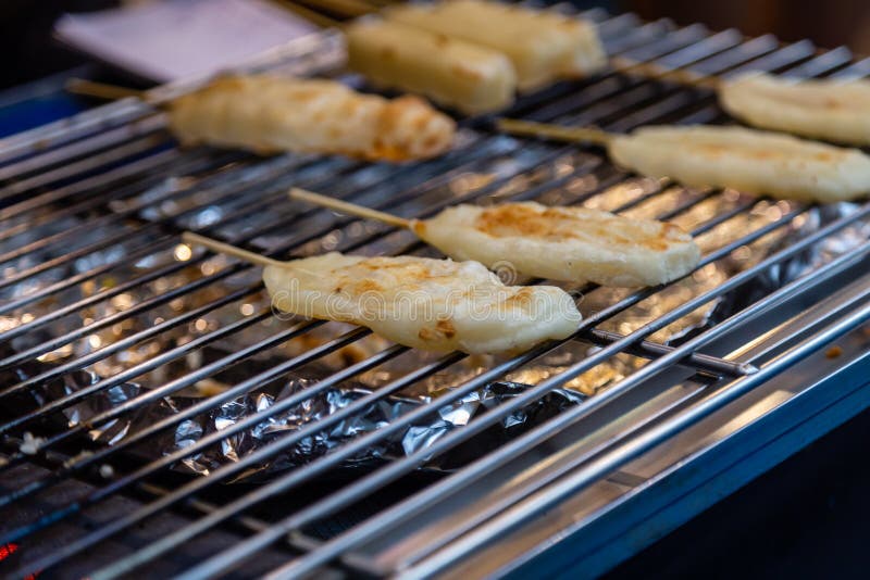 Japanese Rice Ball on Stick Dessert Stock Photo Image of cake