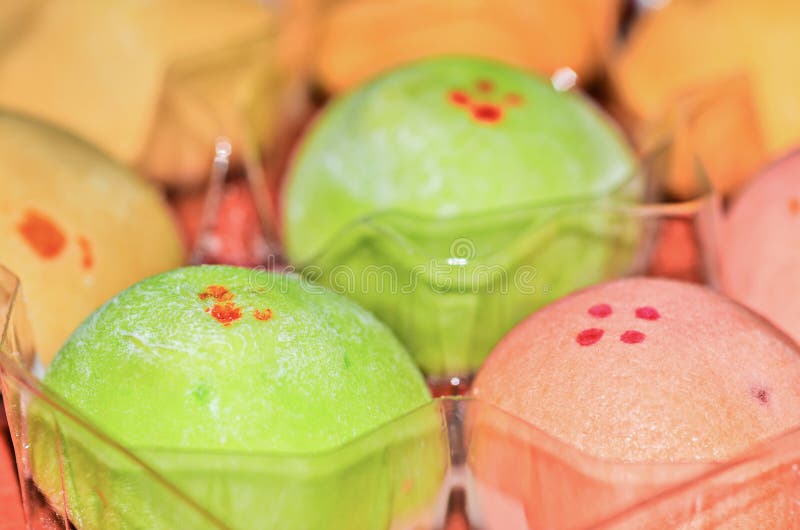 Japanese Rice Dessert Called Mochi Stock Image Image of ball