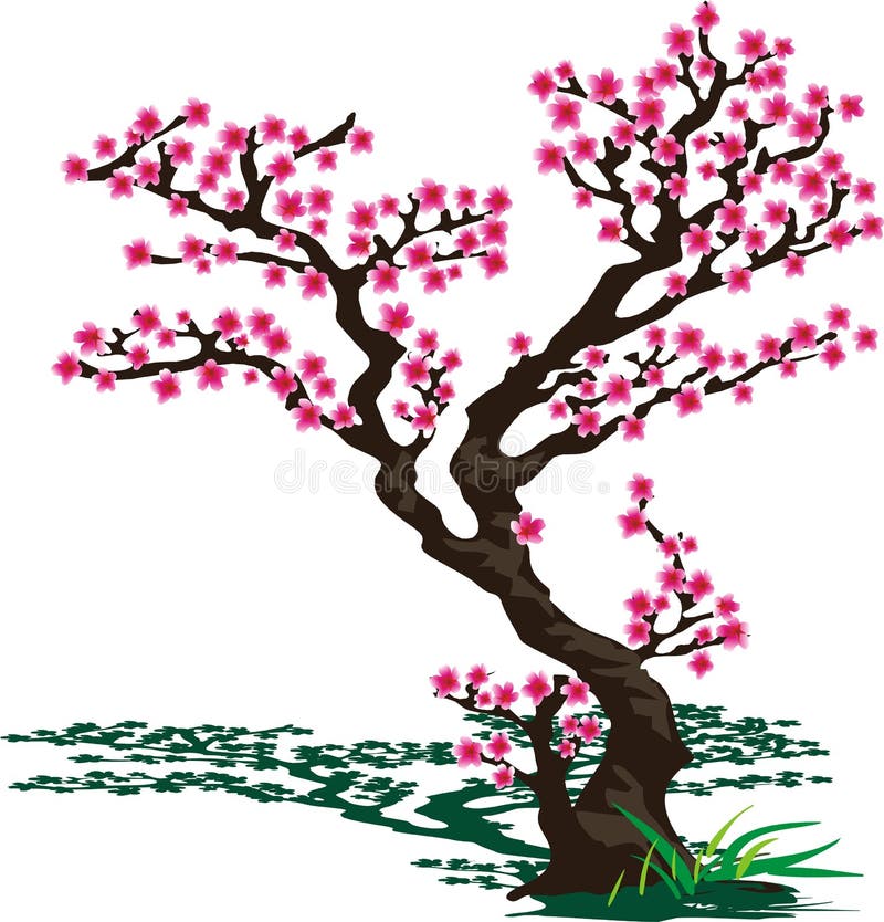 Japanese Sakura Stock Vector Illustration Of Landscape 91469109