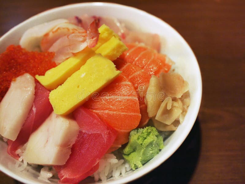 Japanese Sashimi with Rice