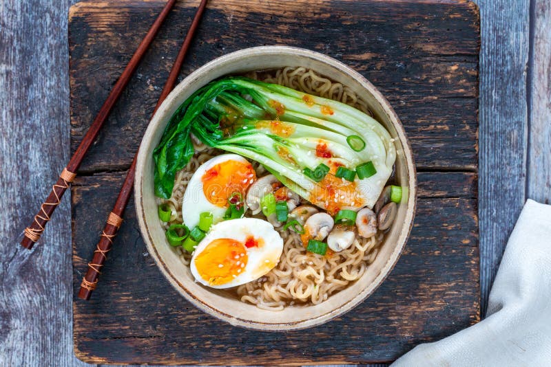 Japanese Sesame Ramen Noodles Stock Image - Image of dish, healthy ...