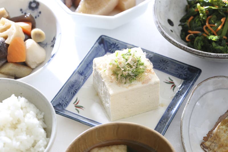 Japanese side dishes stock image. Image of tofu, healthy - 166450181