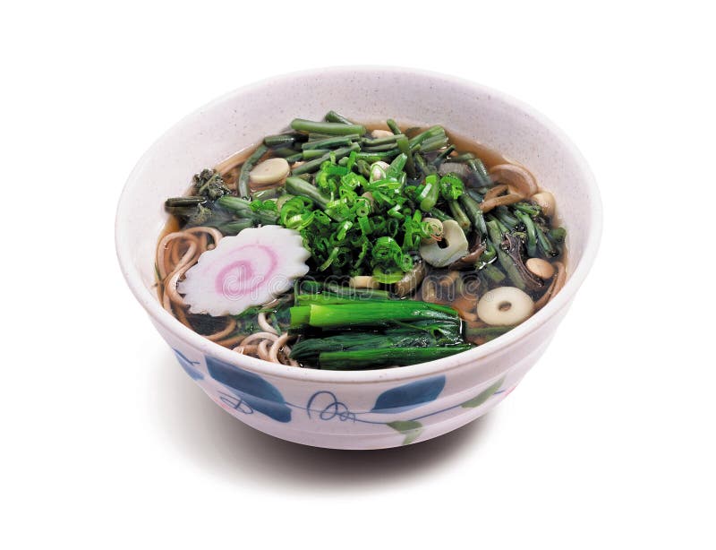Japanese Soba Noodle Soup with Vegetables Stock Photo Image of