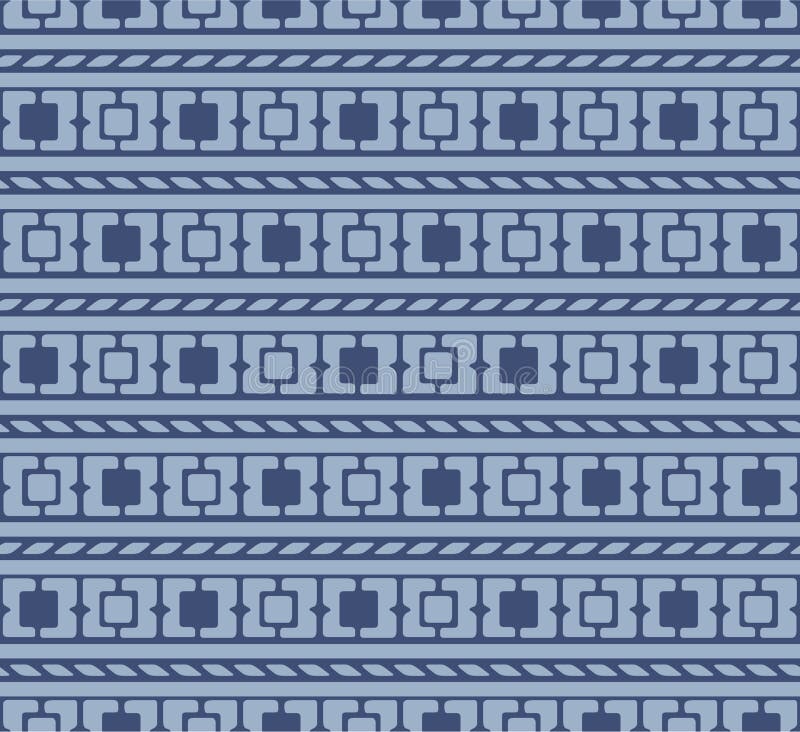 Japanese Square Art Vector Seamless Pattern stock illustration