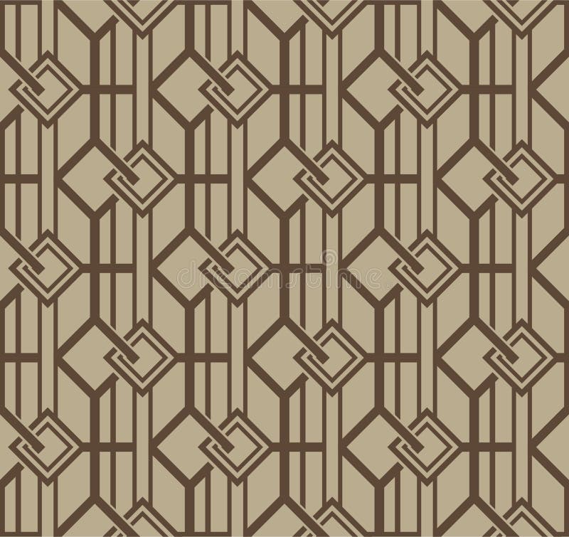 Japanese Square Chain Weave Vector Seamless Pattern royalty free illustration
