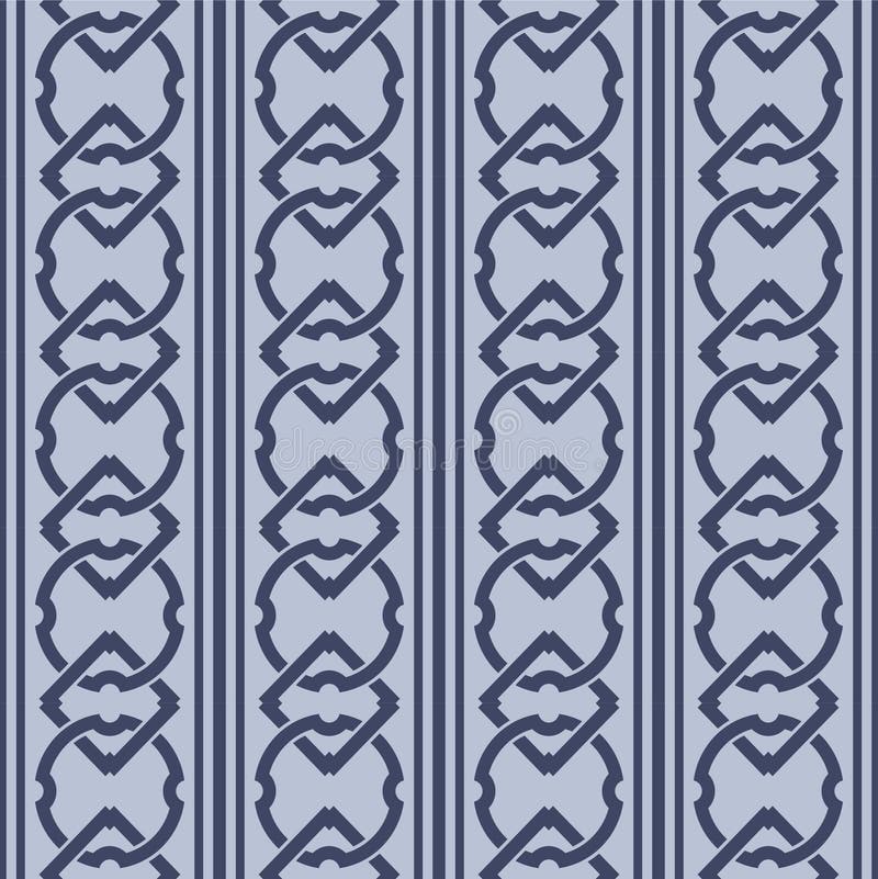 Japanese Square Circle Chain Vector Seamless Pattern royalty free illustration