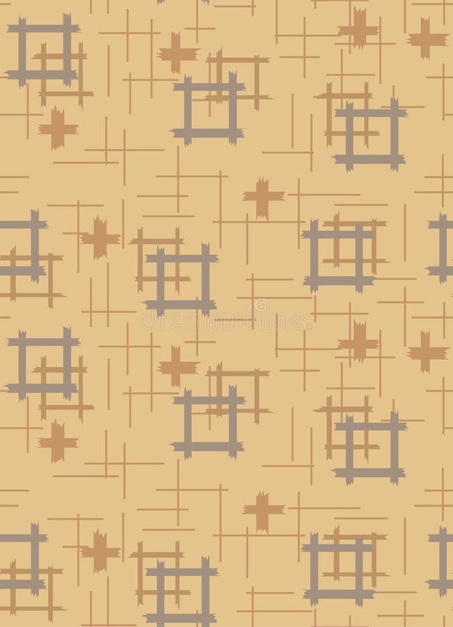 Japanese Square Cross Seamless Pattern royalty free illustration