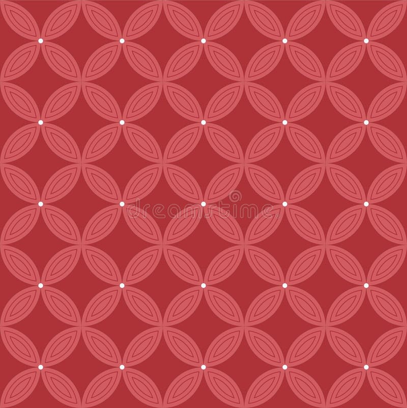 Japanese Square Curve Petal Vector Seamless Pattern vector illustration
