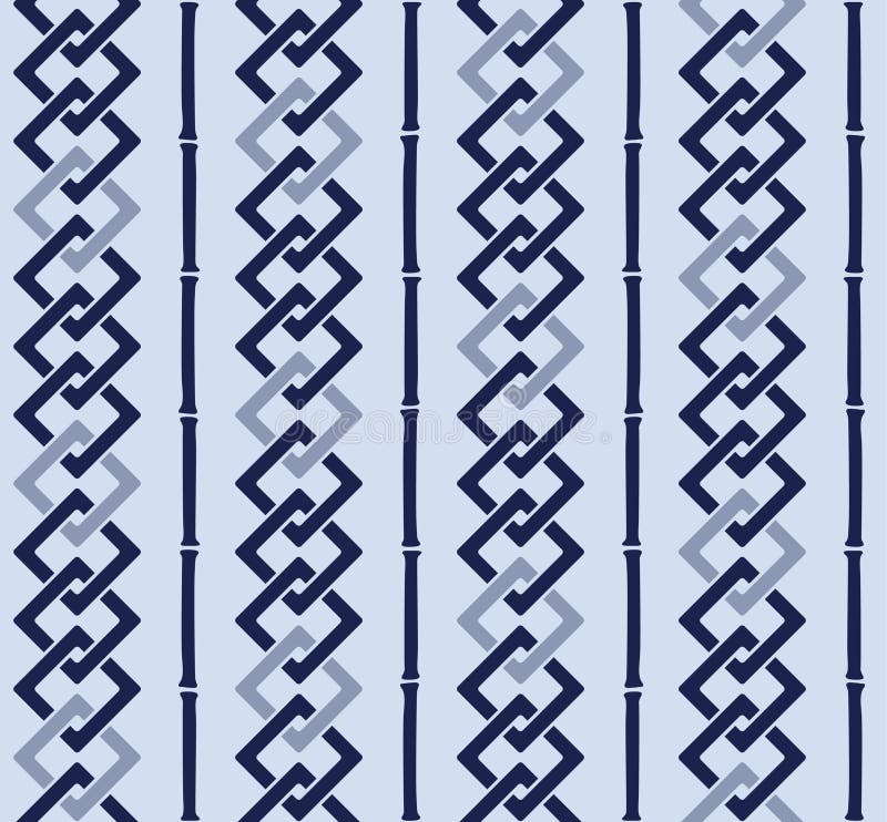 Japanese Square Diamond Chain Vector Seamless Pattern royalty free illustration