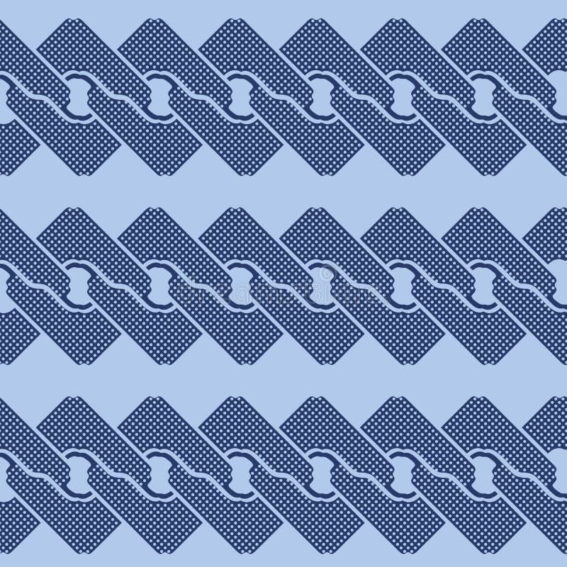 Japanese Square Diamond Chain Vector Seamless Pattern royalty free illustration