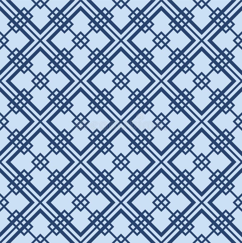Japanese Square Diamond Classic Vector Seamless Pattern vector illustration