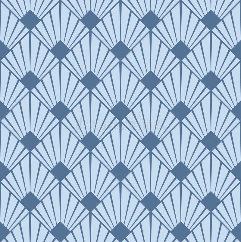 Japanese Square Diamond Fan Wave Vector Seamless Pattern royalty free illustration