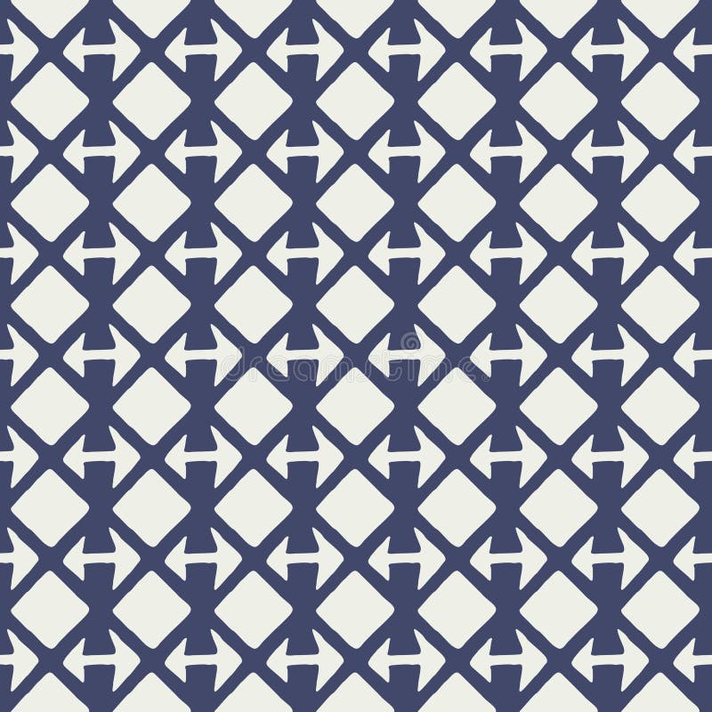 Japanese Square Geometric Vector Seamless Pattern royalty free illustration