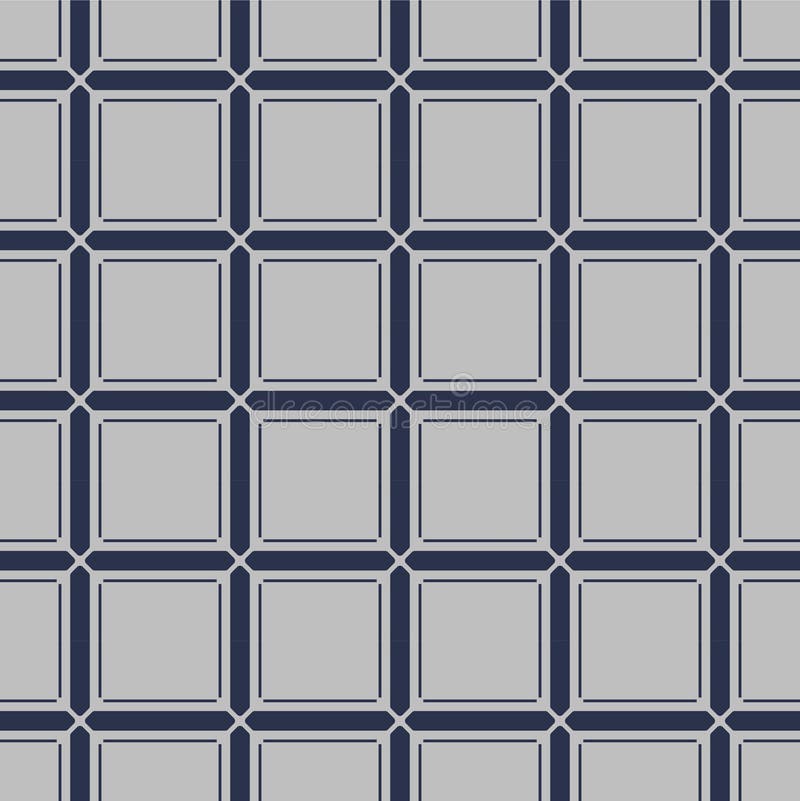 Japanese Square Line Vector Seamless Pattern vector illustration
