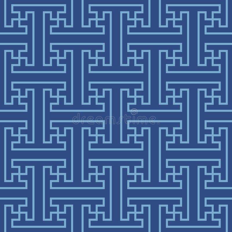 Japanese Square Maze Vector Seamless Pattern vector illustration
