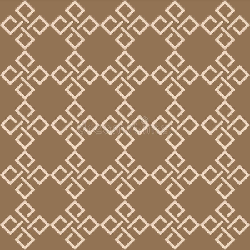 Japanese Square Mesh Flower Vector Seamless Pattern royalty free illustration