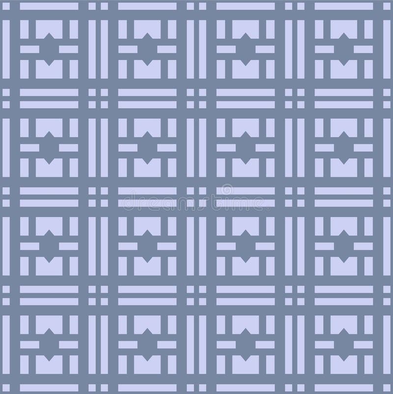 Japanese Square Motif Plaid Vector Seamless Pattern vector illustration
