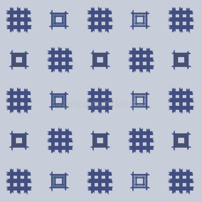 Japanese Square Patch Vector Seamless Pattern stock illustration