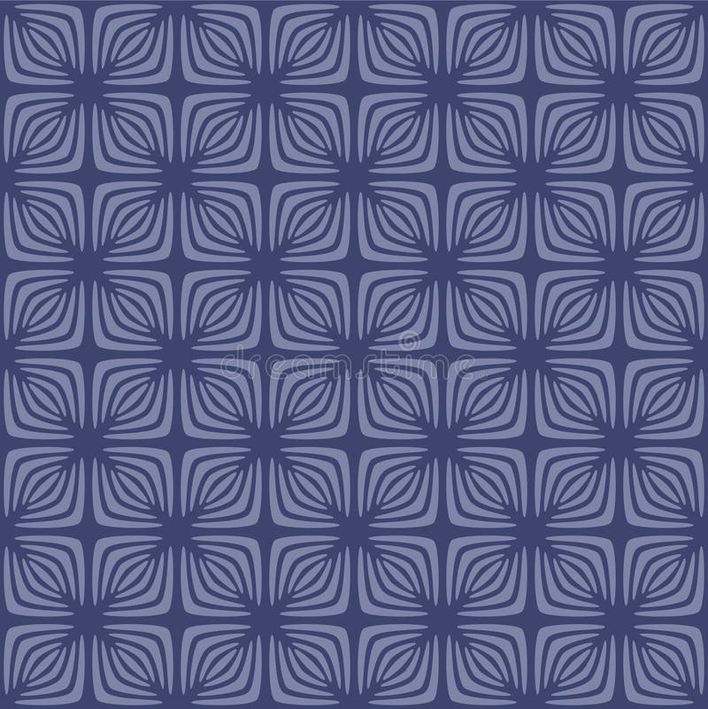 Japanese Square Petal Flower Vector Seamless Pattern royalty free illustration