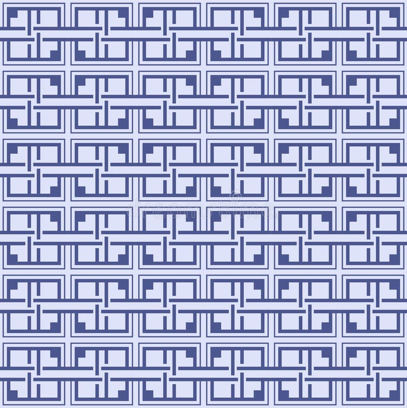 Japanese Square Weave Mesh Vector Seamless Pattern royalty free illustration