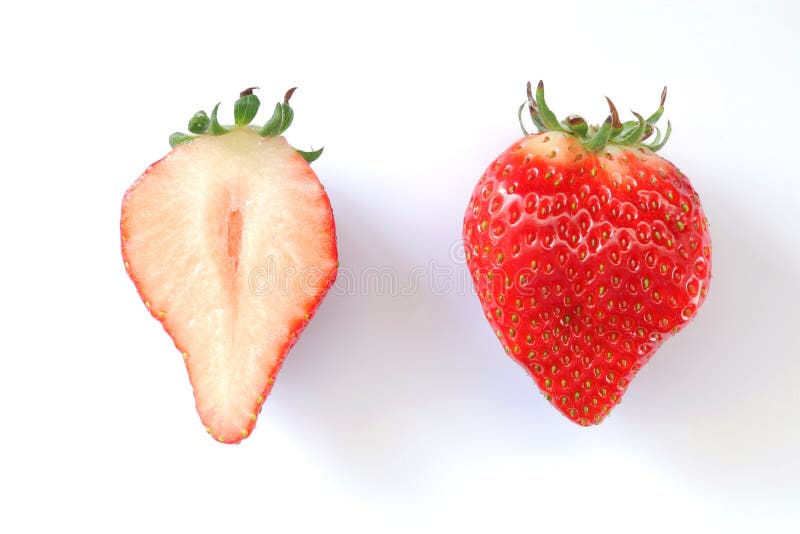 Japanese Strawberry Fruit on White Stock Photo Image of delicious