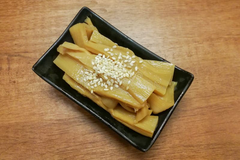 Pickled bamboo shoot stock photo. Image of snack, food 115724018