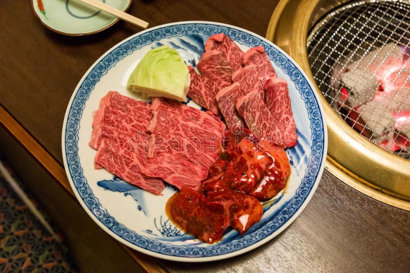 Japanese Style Raw Beef for BBQ Grill Stock Photo Image of delicious