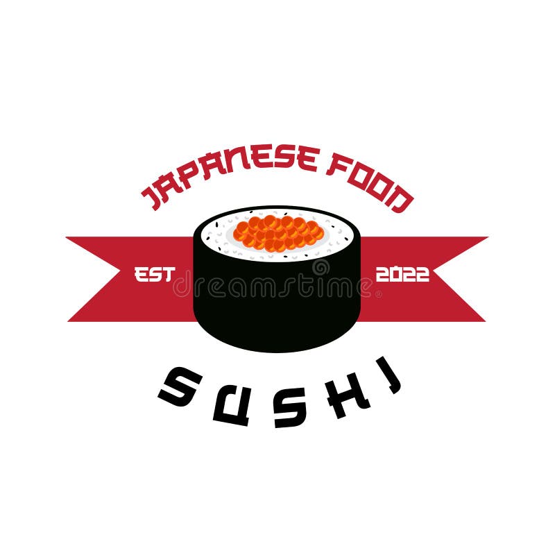 Japanese Sushi Food Logo Vector, with a Variety of Seafood Meat, Background  Design Suitable for Stickers, Screen Printing, Banners Stock Vector -  Illustration of kabuki, vector: 251142269