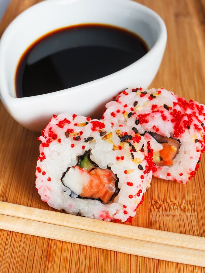 Japanese sushi rolls stock photo. Image of ginger, california 36033102