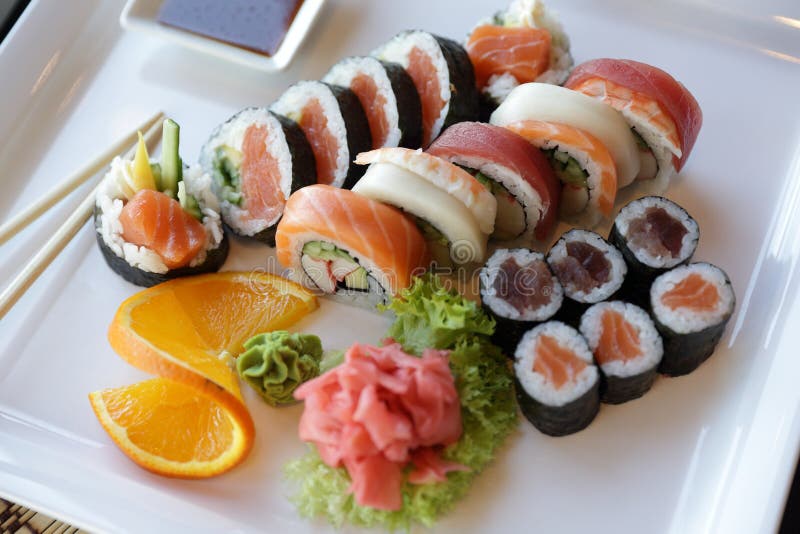 Japanese Sushi Party Set Stock Photo 764974420