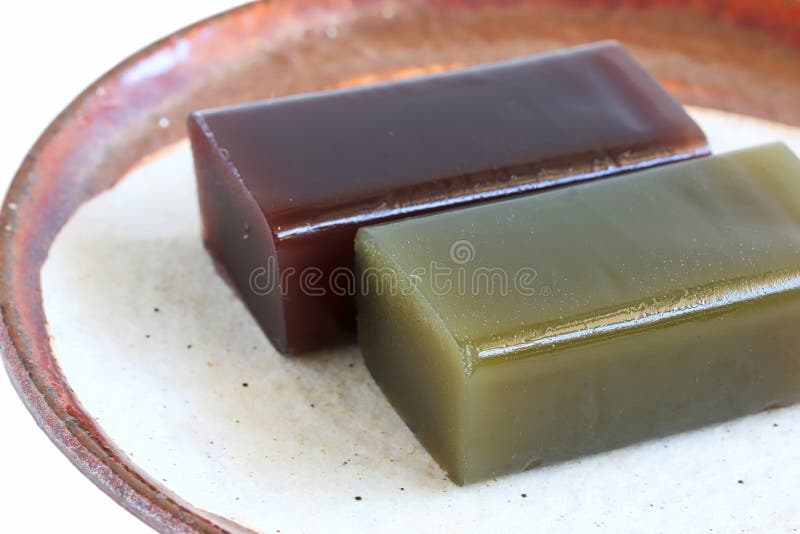 Japanese Sweet Bean Paste Jelly royalty free stock images
