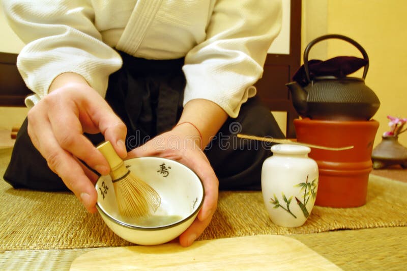 Japanese tea ceremony stock image