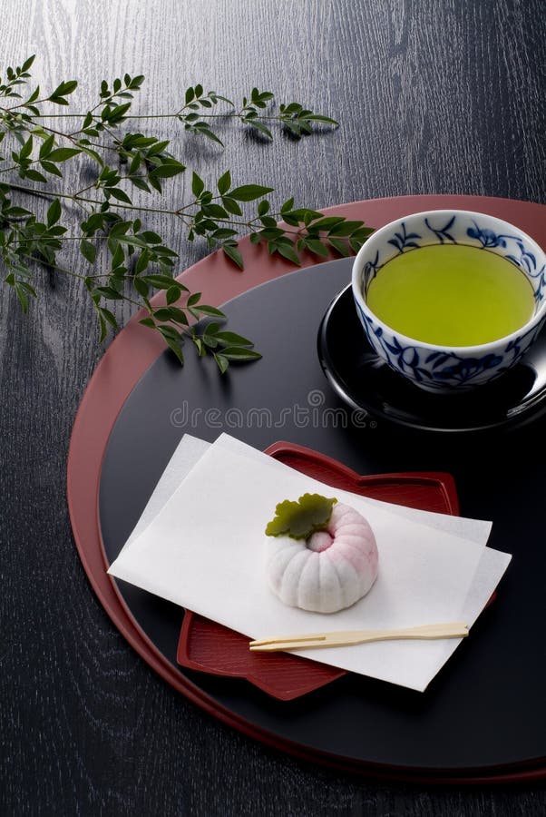Japanese Tea and Japanese Confectionery Stock Photo Image of